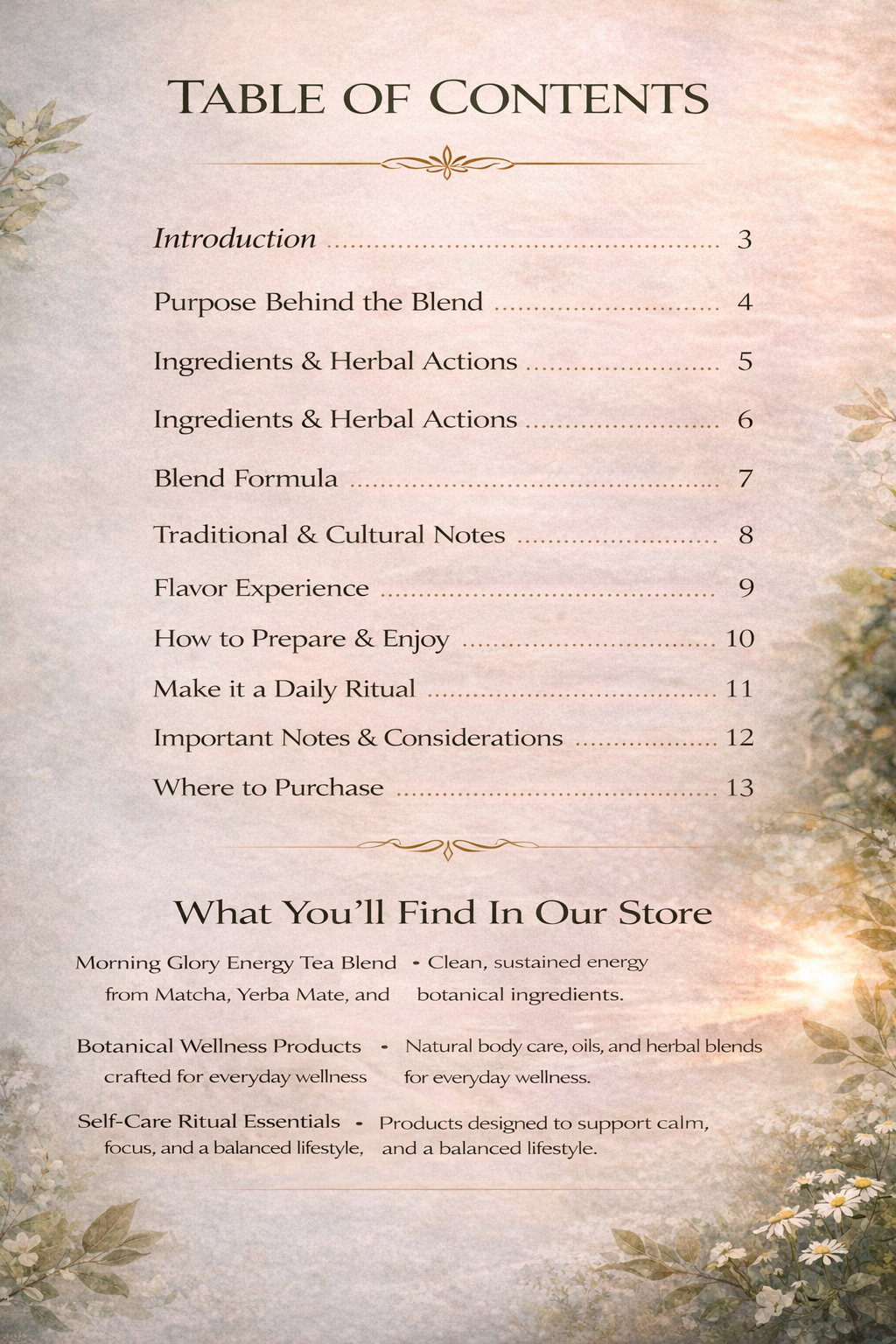 Morning Glory Energy Tea E-Book